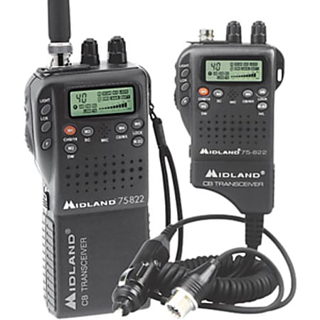 Midland CB Radio, 75-822, Black