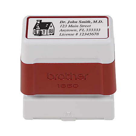 Same-Day Pre-Inked Stamp, 7/10" x 2" Impression, Red