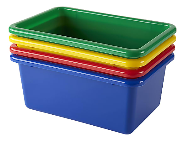 Plastic Storage Bins Stackable, Durable Organizing Container with