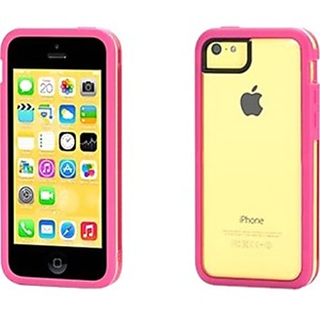 Griffin Color Basics Separates Case for iPhone 5C - For Apple iPhone Smartphone - Pink, Clear - Polycarbonate, Thermoplastic Polyurethane (TPU)