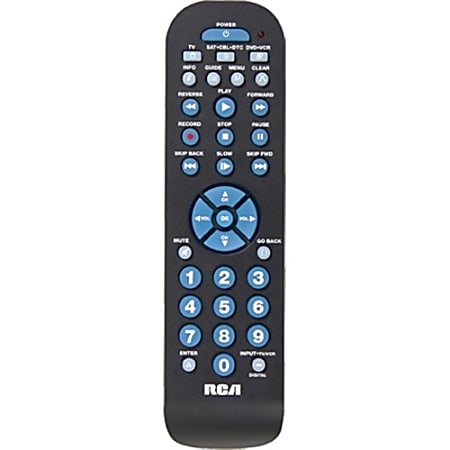 RCA 3 Device Universal Remote - For TV, Satellite TV, DVD Player, VCR, Convertor Box