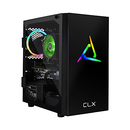 CLX SET TGMSETRTH0903BM Gaming Desktop PC, AMD Ryzen 7, 32GB Memory, 3TB Hard Drive/480GB Solid State Drive, Windows® 10 Home