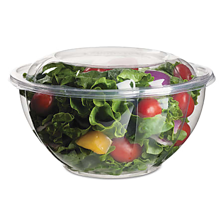 Eco-Products® Salad Bowls With Lids, 32 Oz, Clear,