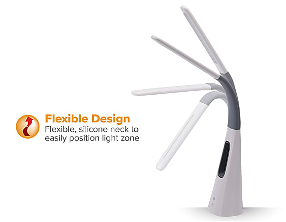 Bostitch LED Desk Lamp With Bladeless Fan 15 58 H Gray - Office Depot