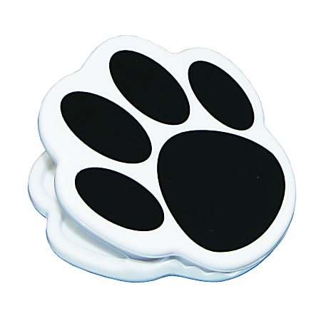 Ashley Productions Magnetic Clips 3 Paw Black Pack Of 12 - Office Depot