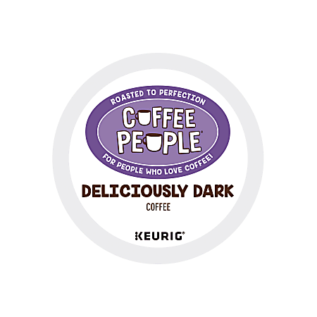 Coffee People Single-Serve Coffee K-Cup®, Deliciously Dark, Carton Of 24