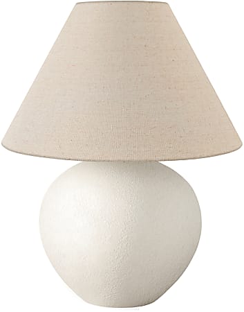 Monarch Specialties Mckenzie Table Lamp, 16”H, Cream/Cream
