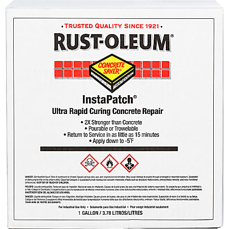 Rust-Oleum InstaPatch Concrete Repair Kit, 128 Oz, Gray