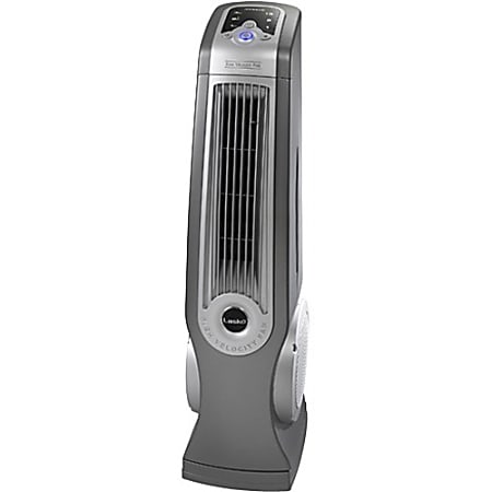 Lasko® 3-Speed Oscillating High Velocity Fan with Remote Control, 35"H x 12"W x 8.75"D, Gray