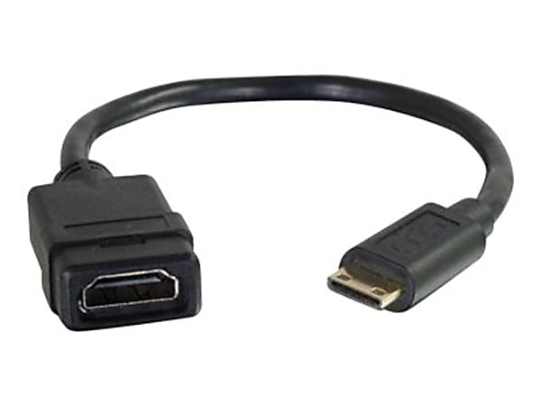 C2G Mini HDMI to HDMI Adapter - Mini HDMI to HDMI Converter - Mal/F - HDMI adapter - HDMI male to 19 pin mini HDMI Type C female - 41356