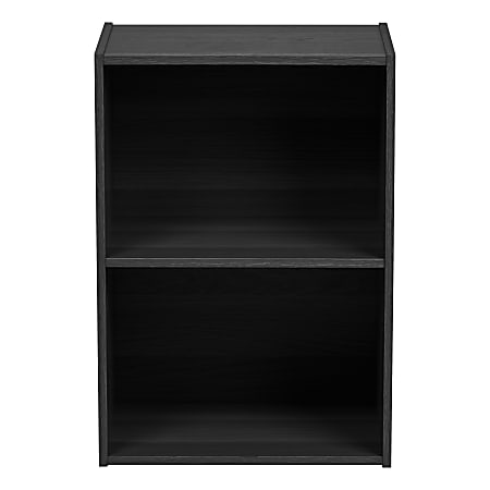 IRIS USA 2-Tier Wood Storage Shelf, Black