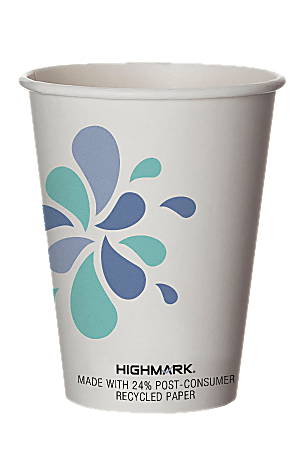 Highmark® Hot Coffee Cups, 12 Oz, White, Pack Of 50