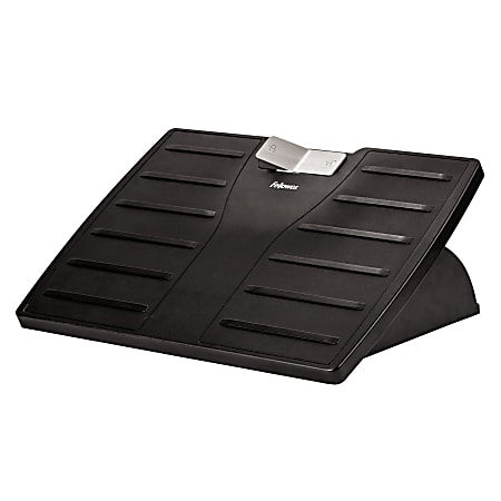 Fellowes® Office Suites Adjustable Footrest, 17.5" x 13.1". Black/Silver