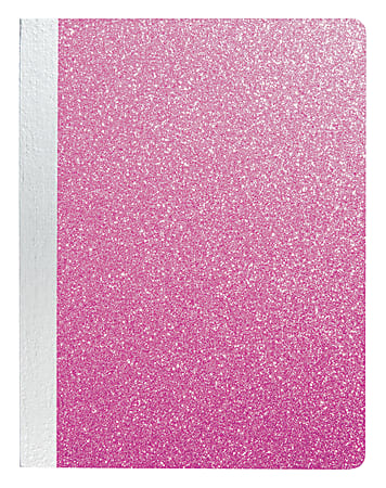 Office Depot® Brand Fashion Composition Notebook, 7-1/2" x 9-3/4", Wide Ruled, 160 Pages (80 Sheets), Pink Glitter