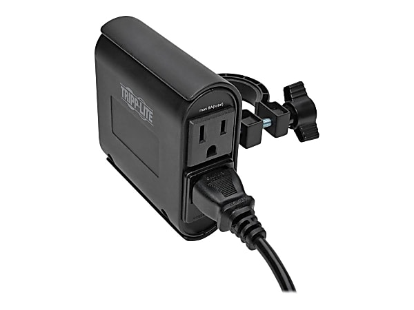 Tripp Lite AC/USB Charging Clip for Display Mounts - Power adapter - 3.4 A - 4 output connectors (2 x USB, 2 x NEMA 5-15) - black