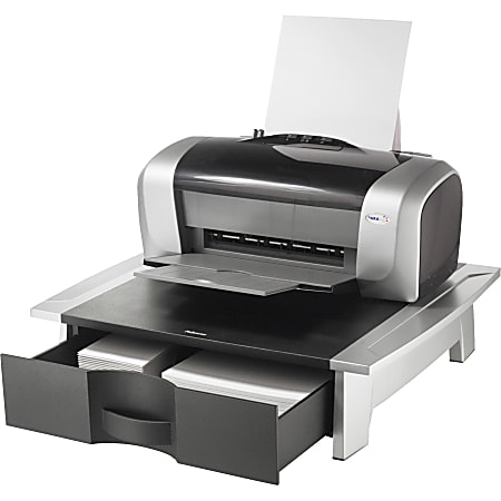 Fellowes Office Suites Printer Stand BlackSilver Office Depot