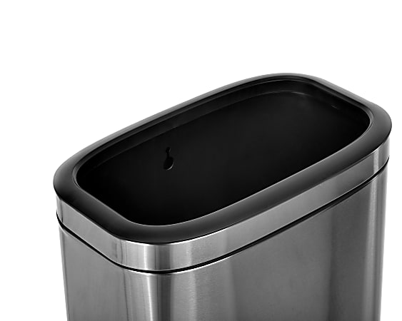 Alpine Stainless Steel Trash Can 10.5 Gallon Stainless Steel