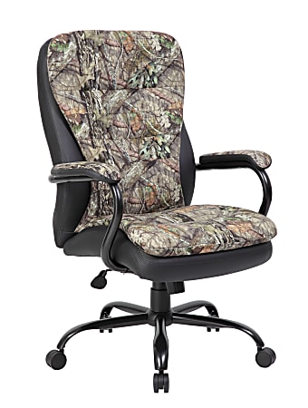 Boss Mossy Oak Heavy-Duty Pillow Top Ergonomic Executive Chair, Camouflage