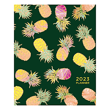 TF Publishing Medium Monthly Planner, 6-1/2" x 8", Pineapple, January To December 2023