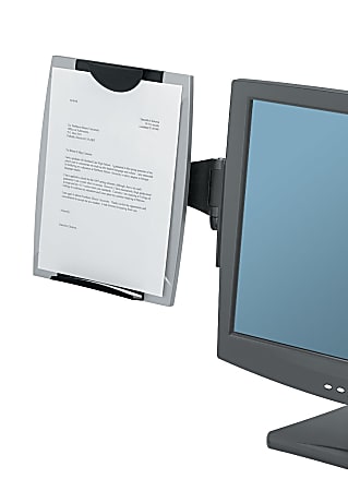 Fellowes® Office Suites Monitor Mount Copyholder, Black/Silver