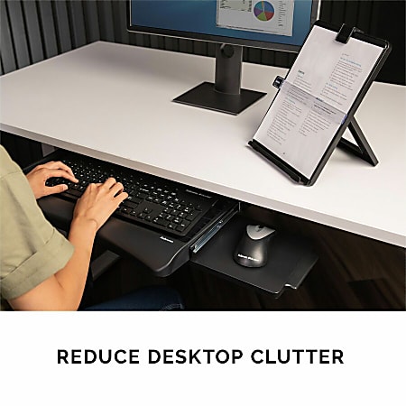 Fellowes Office Suites Underdesk Keyboard Tray Black Silver