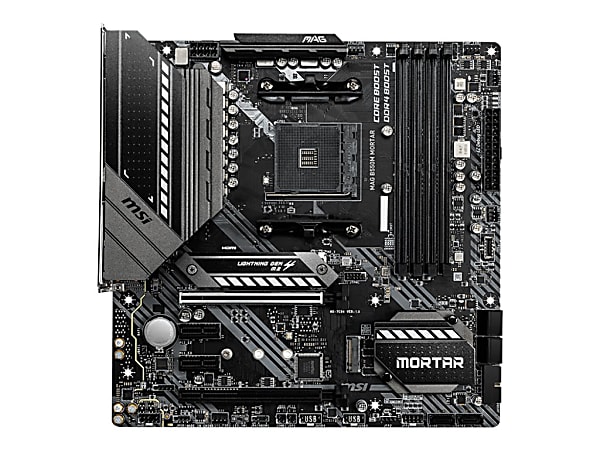 MSI MAG B550M MORTAR - Motherboard - micro ATX - Socket AM4 - AMD B550 Chipset - USB-C Gen2, USB-C Gen1, USB 3.2 Gen 1, USB 3.2 Gen 2 - B550MMOR