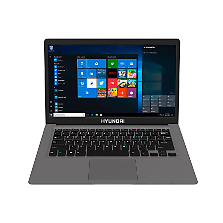 Hyundai HYbook Laptop, 14.1" Screen, Intel® Celeron®, 4GB RAM, 128GB eMMC Storage, Windows® 10, HT14CCIC44EGH