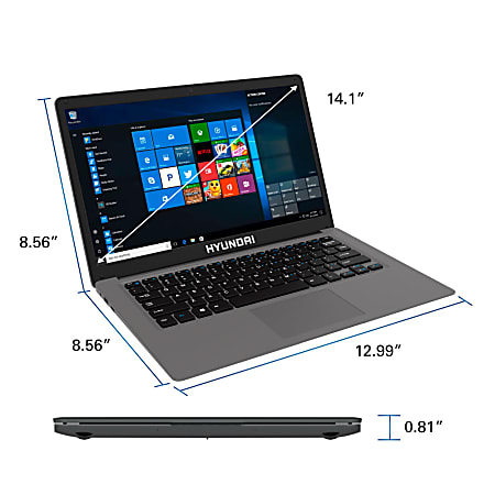 Hyundai HYbook Laptop 14.1 Screen Intel Celeron 4GB RAM 128GB eMMC