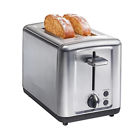 Hamilton Beach 2-Slice Extra Wide Brushed Stainless Steel Toaster, Silver