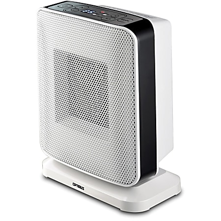 Optimus Portable Oscillation Ceramic Heater w/ Thermostat & LED - Ceramic - Electric - Electric - 500 W to 1500 W - 2 x Heat Settings - 300 Sq. ft. Coverage Area - 1500 W - 120 V AC - 12.50 A - Portable - White