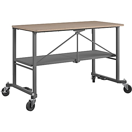 Cosco Smartfold Portable Work Desk Table - Rectangle Top - Four Leg Base - 4 Legs - 600 lb Capacity - 66721DKG1E