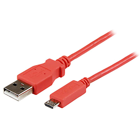 StarTech.com 1m Pink Mobile Charge Sync USB to Slim Micro USB Cable for Smartphones and Tablets - Pink