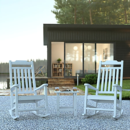 Flash Furniture Winston All-Weather Poly Resin Rocking Chairs