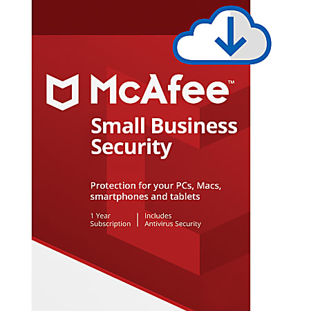 McAfee® Small Business Security, 5 Devices, 1 Year Subscriptions, Download