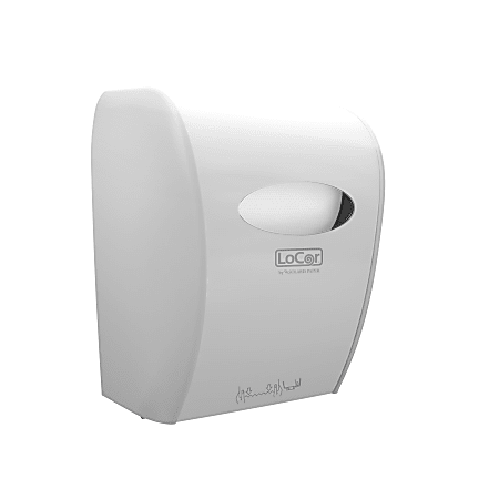 Solaris Paper® LoCor® Wall-Mount Mechanical Paper Towel Dispenser, White