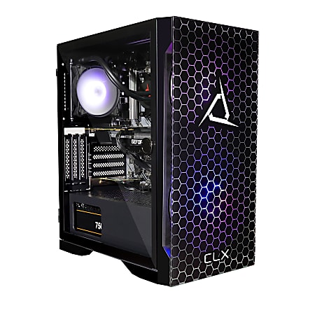 CLX SET TGMSETRTH1640BM Liquid-cooled Desktop PC, AMD Ryzen 9 5900X 3.70GHz 12-Core, 16GB Memory, 500GB NVMe M.2 Solid State Drive and 3TB Hard Drive, Windows 11 Home, NVIDIA GeForce RTX 3060 12GB, WiFi