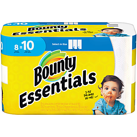 Pack Of 30 Rolls 40 Sheets Per Roll Bounty® Essentials 2-Ply Paper Towels 