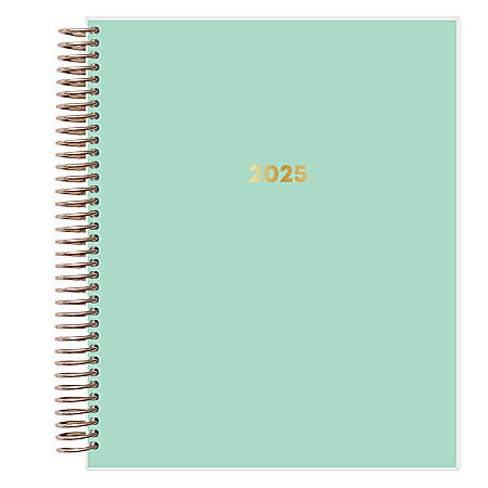 2025 Blue Sky Daily/Monthly Planning Calendar, 7” x 9”, Solid Mint, January 2025 To December 2025