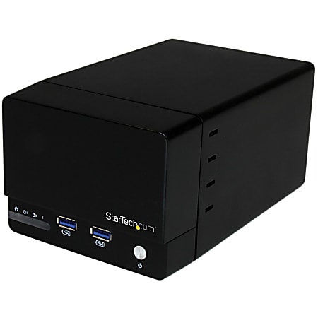 StarTech.com USB 3.0 Dual 3.5in SATA III Hard Drive RAID Enclosure with Fast Charge USB Hub & UASP