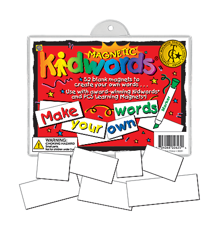 Barker Creek Magnets Magnetic Kidwords Make Your Own Words Set Grades Pre K  Pack Of 56 - Office Depot