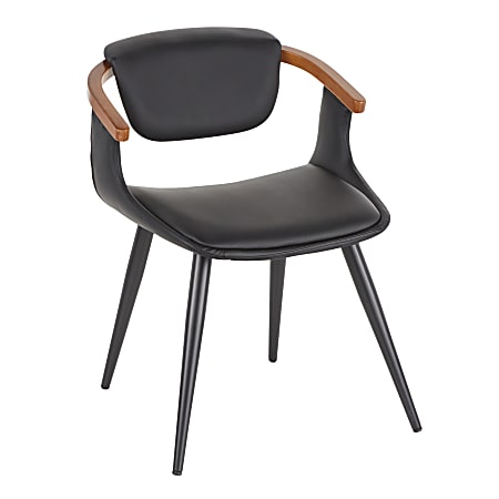 LumiSource Oracle Accent Chair, Black/Walnut