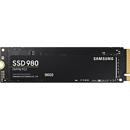 Samsung 980 PCIe 3.0 NVMe Gaming SSD 500GB Desktop PC Device Supported 3100  MBs Maximum Read Transfer Rate 256 bit Encryption Standard 5 Year Warranty  - Office Depot