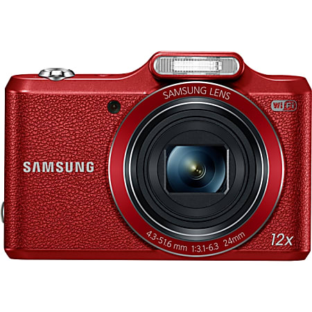 Samsung WB50F 16.2 Megapixel Compact Camera - Red