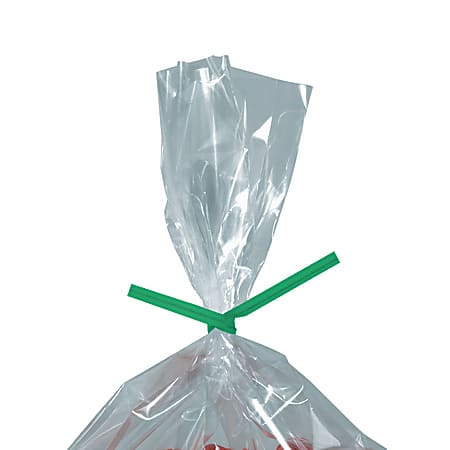 Partners Brand Paper Twist Ties, 5/32" x 5", Green, Case Of 2,000