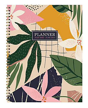 TF Publishing Large Weekly/Monthly Academic Planner, 9" x 11", Bloom, July 2022 to June 2023, AY-LWM-23-9740OD
