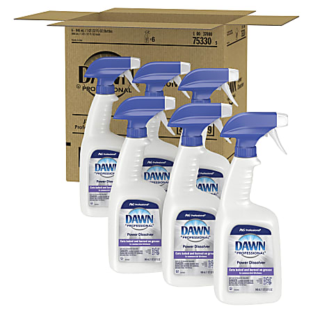 Dawn® Professional Liquid Ready-To-Use Grease Fighting Power Dissolver Sprayy, 32 Oz Spray Bottle, Carton Of 6