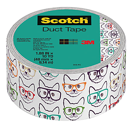 Scotch® Expressions Duct Tape, 3" Core, 1.88" x 10 Yd., White
