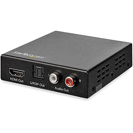 StarTech.com 4K HDMI Audio Extractor with 40K 60Hz Support - HDMI Audio De-embedder - HDR - Toslink Optical Audio