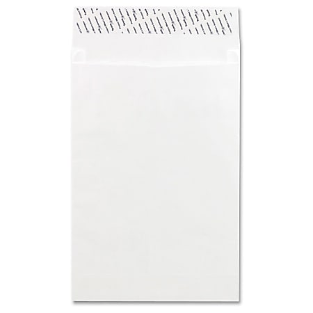 Quality Park® Tyvek® Grip-Seal® Expansion Envelopes, Open End, 12" x 16" x 2", White, Box Of 100