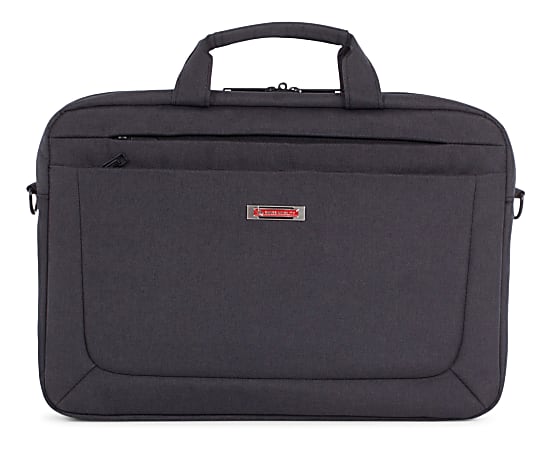Swiss Mobility Cadence Slim Briefcase With 15.6" Laptop Pocket, Charcoal